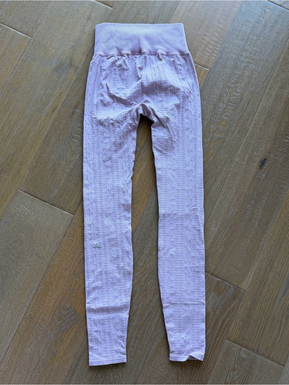 Alo Yoga, Seamless Cable Knit High-Waist Legging, Pink — Size small - Picture 2 of 2